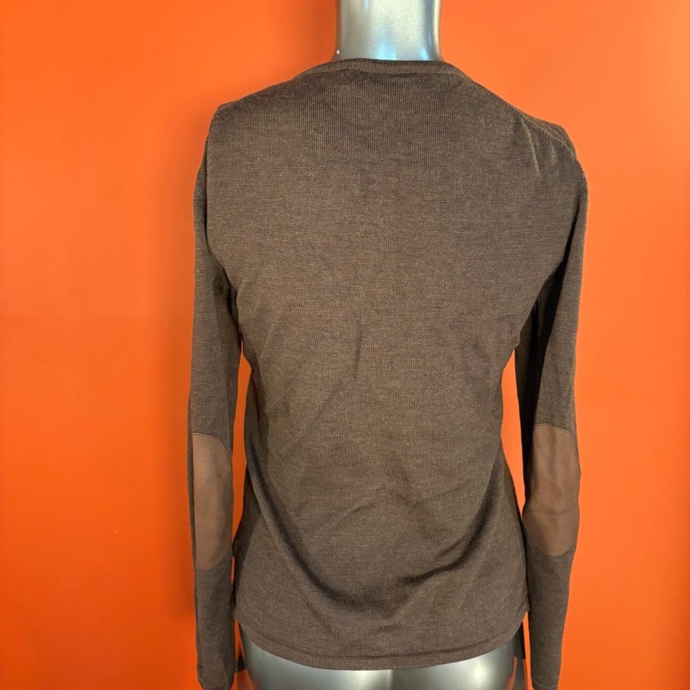 Brooks Brothers Elbow Patch Brown Sweater - Picture 3 of 6